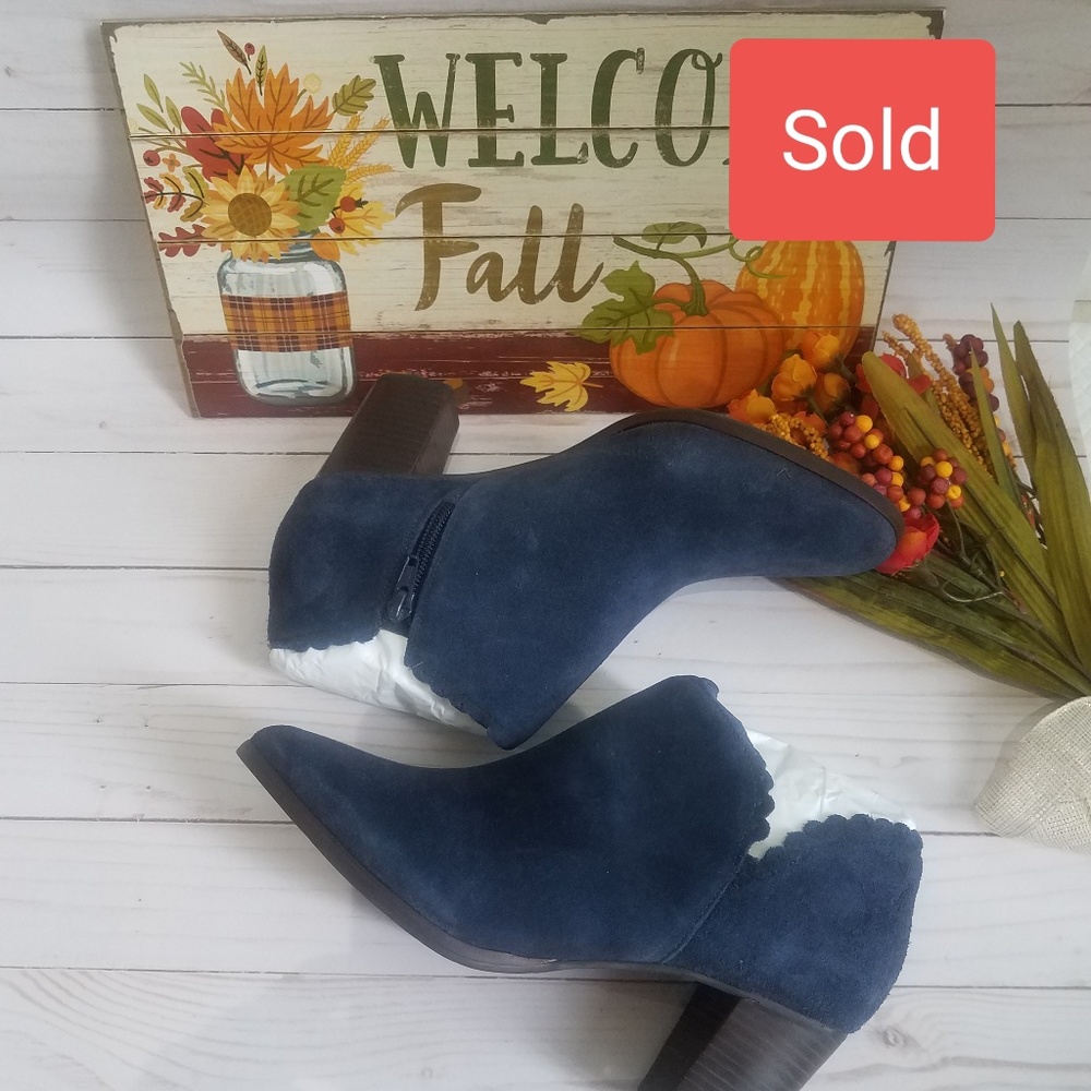 ♥️New Jack Rogers Marianne Suede Boots in Midnight